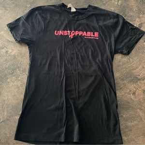 Burn Bootcamp “Unstoppable” t’ shirt. Breast cancer awareness shirt.